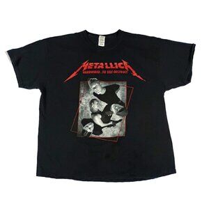 Metallica XL Hardwired To Self Destruct T Shirt Mens  Black Front Graphic Print